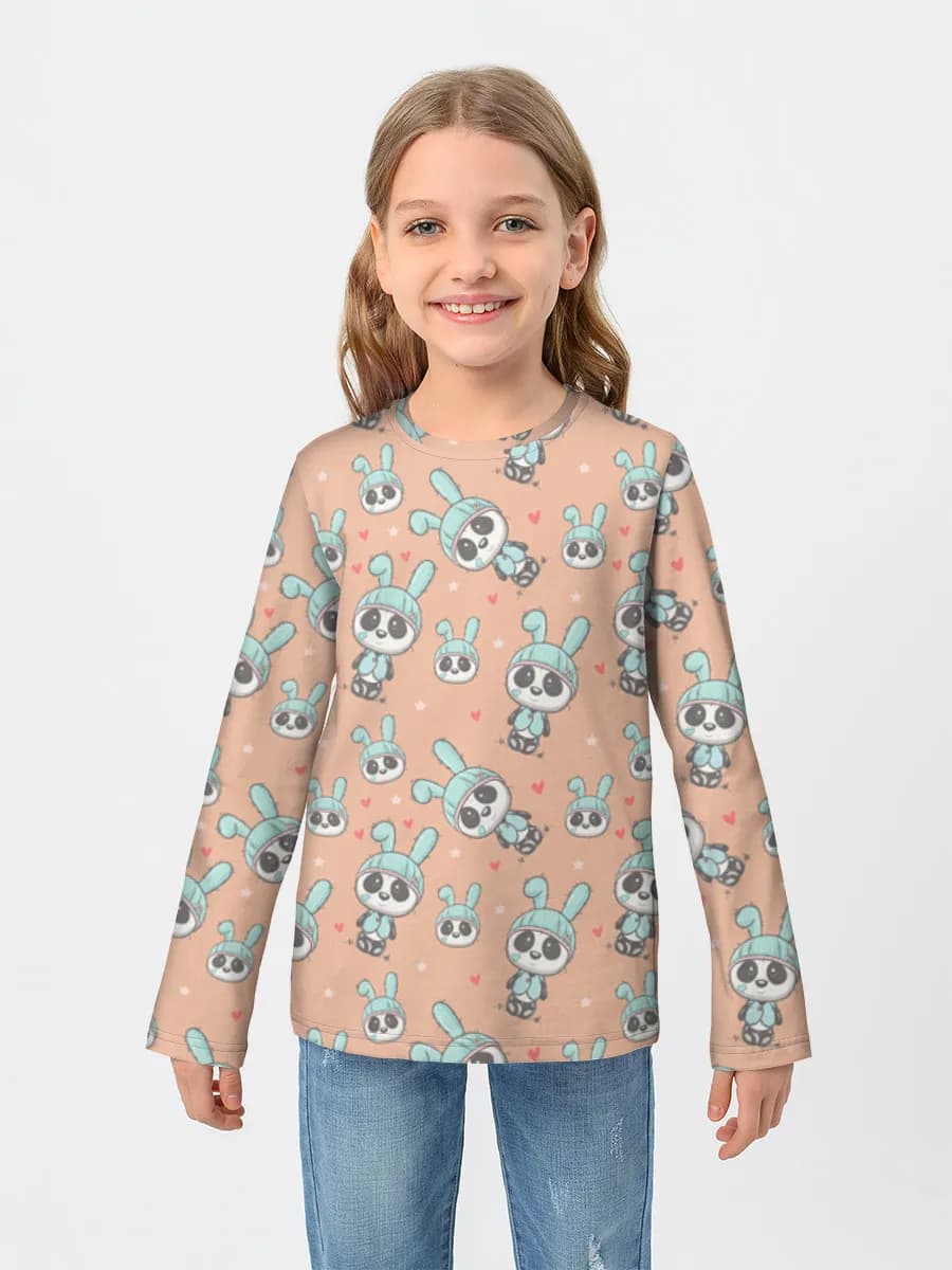 Baumwoll-Langarmshirt Mädchen