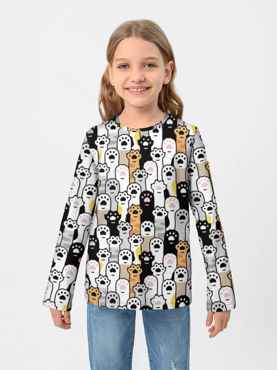 T-shirt manches longues coton fille
