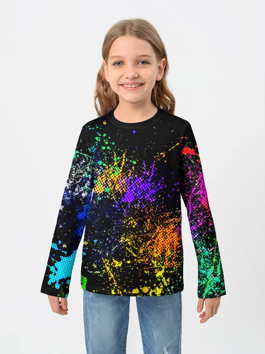 T-shirt manches longues coton fille