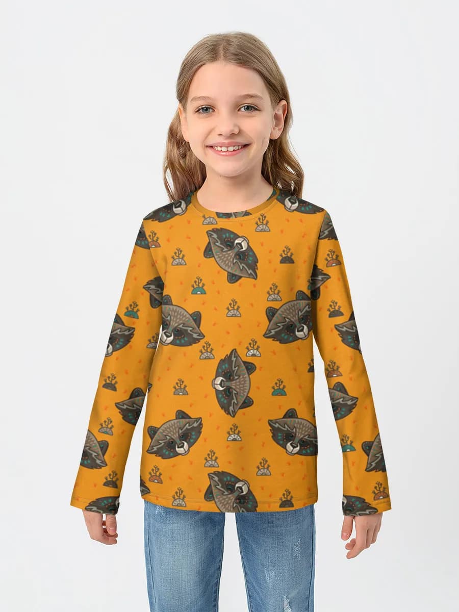 Girls' cotton long sleeve shirt