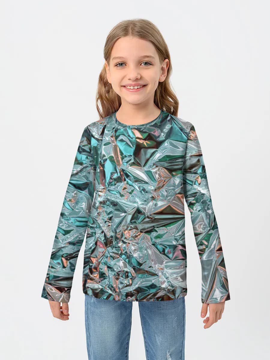 Baumwoll-Langarmshirt Mädchen