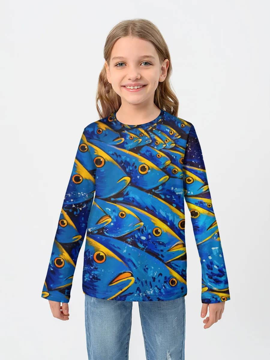 Camiseta Manga Larga de Algodón Niña