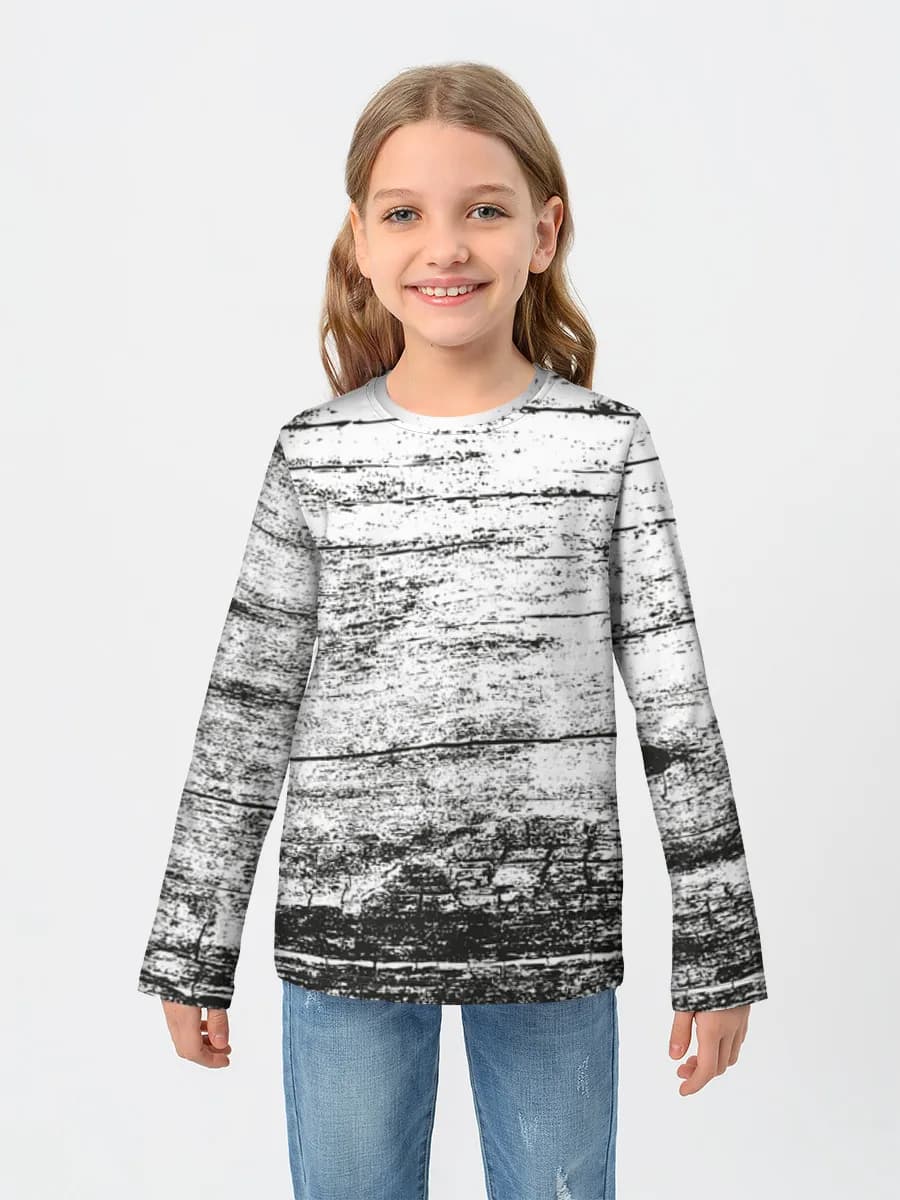 Girls' cotton long sleeve shirt