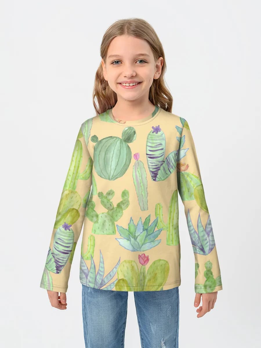 Camiseta Manga Larga de Algodón Niña