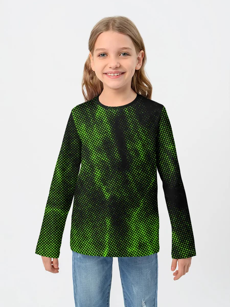 Girls' cotton long sleeve shirt