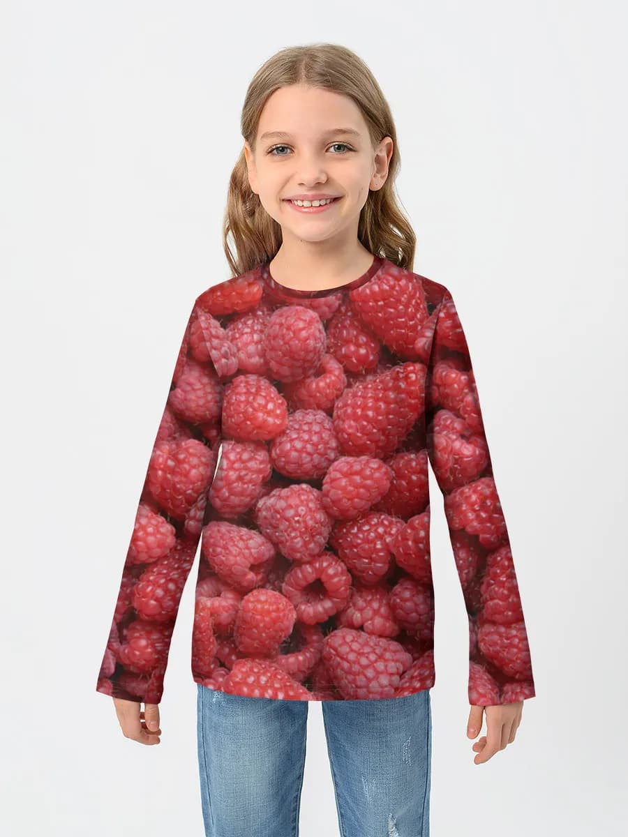 Girls' cotton long sleeve shirt