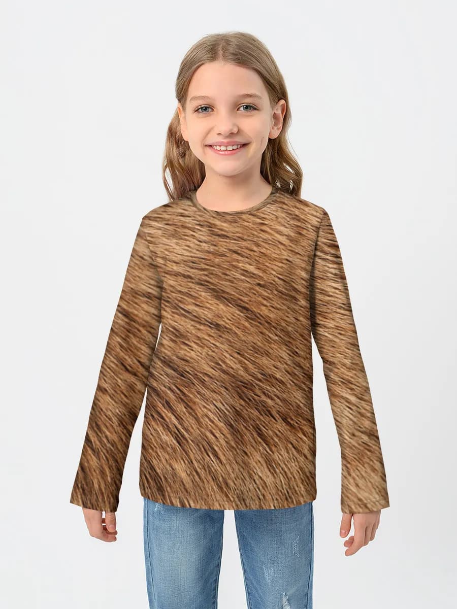 Girls' cotton long sleeve shirt
