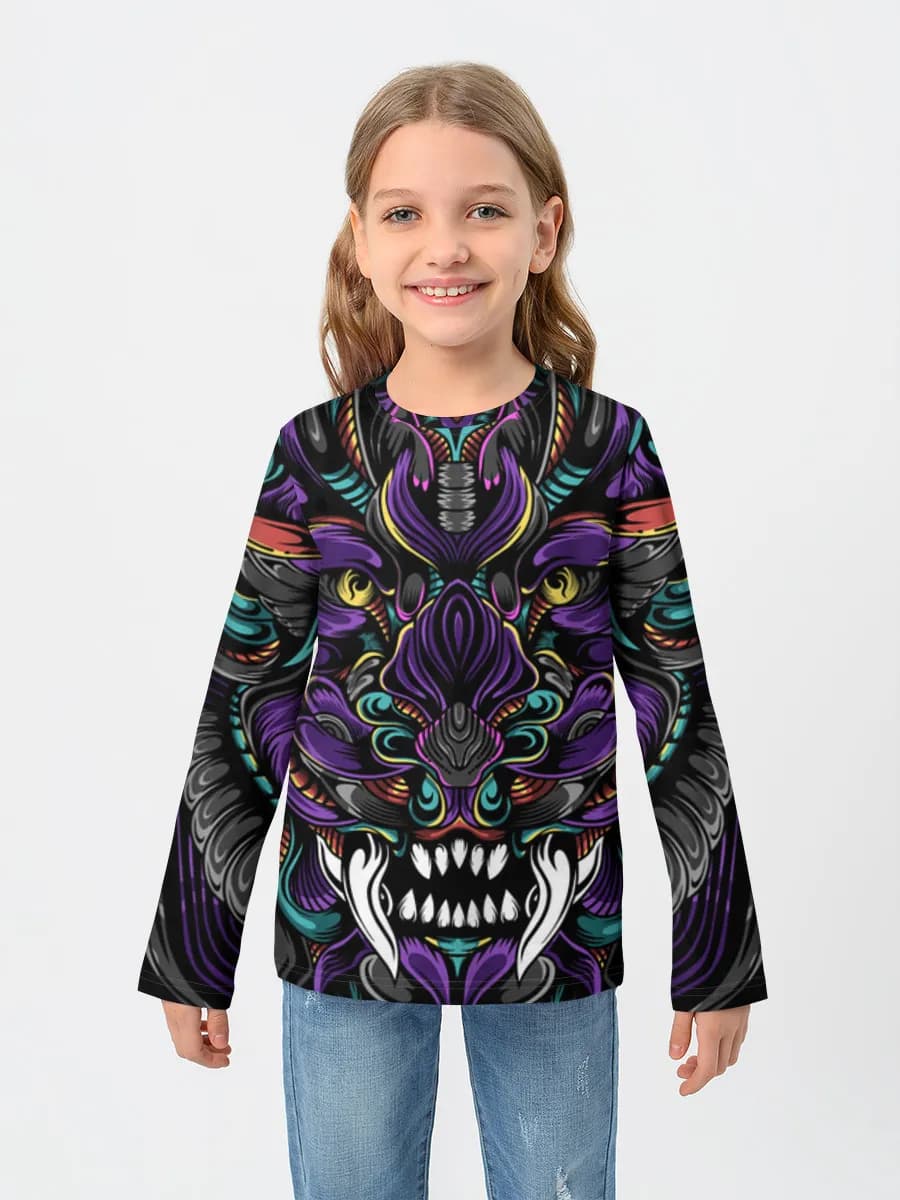 Baumwoll-Langarmshirt Mädchen