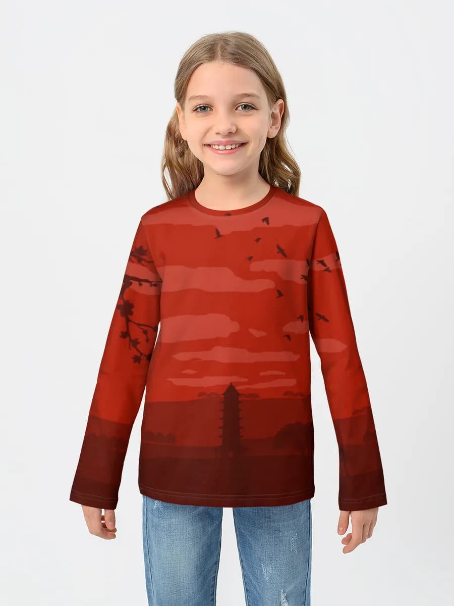 T-shirt manches longues coton fille