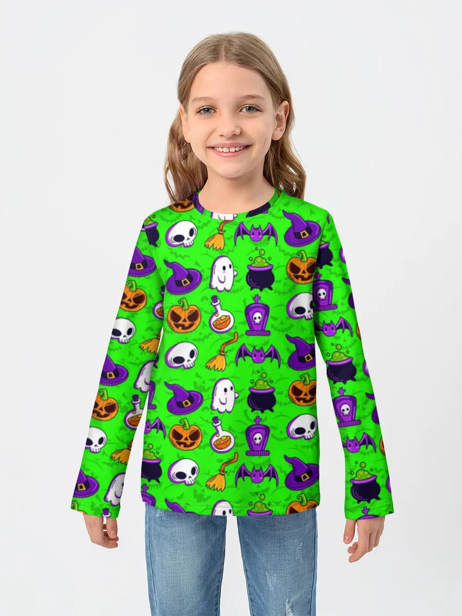 Baumwoll-Langarmshirt Mädchen
