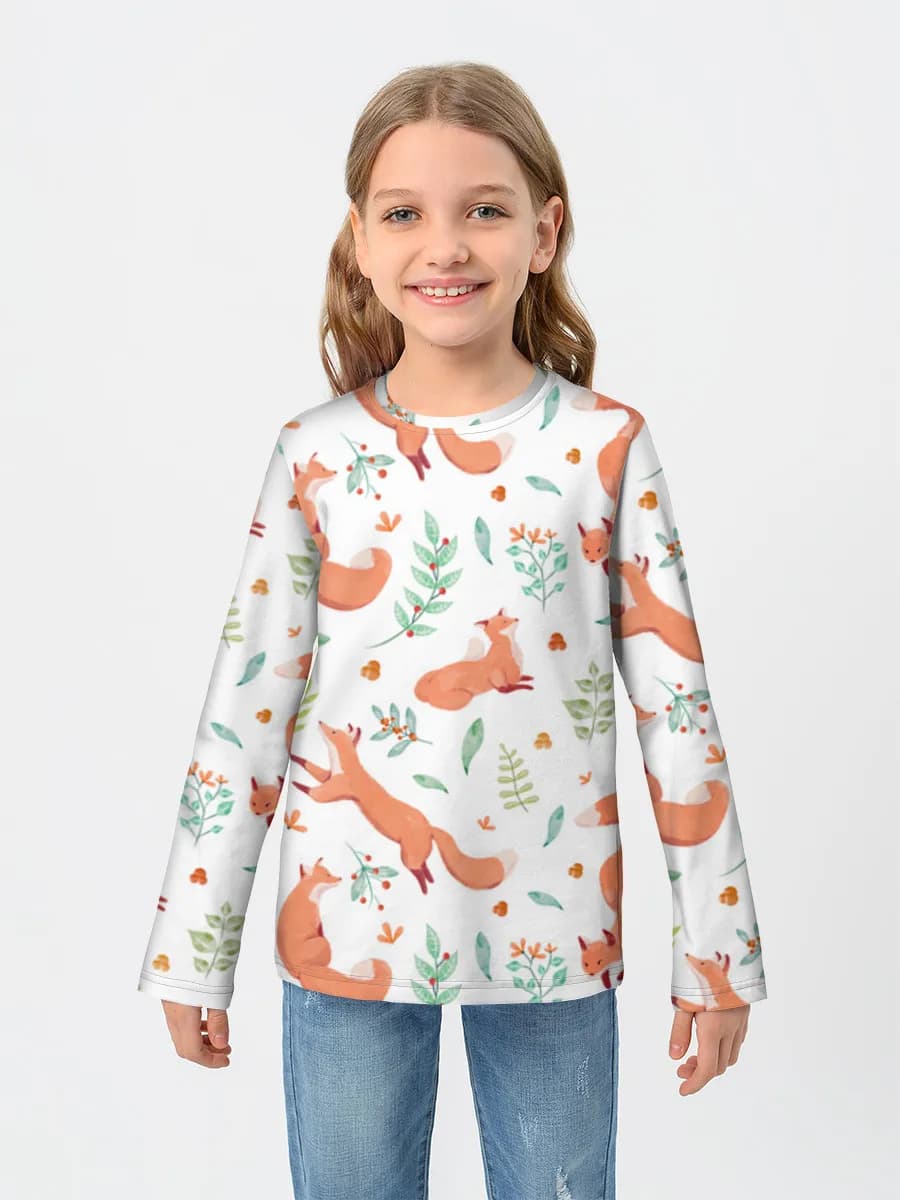 T-shirt manches longues coton fille