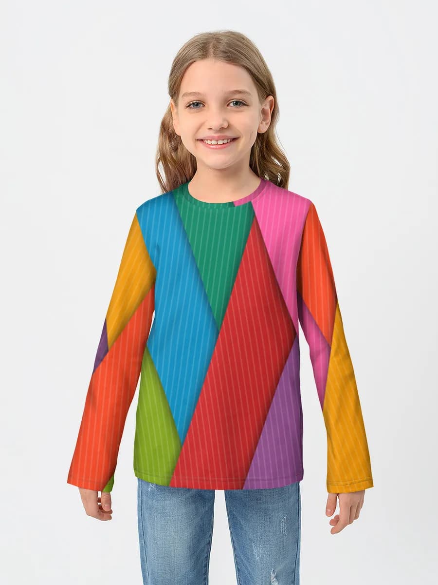 Girls' cotton long sleeve shirt