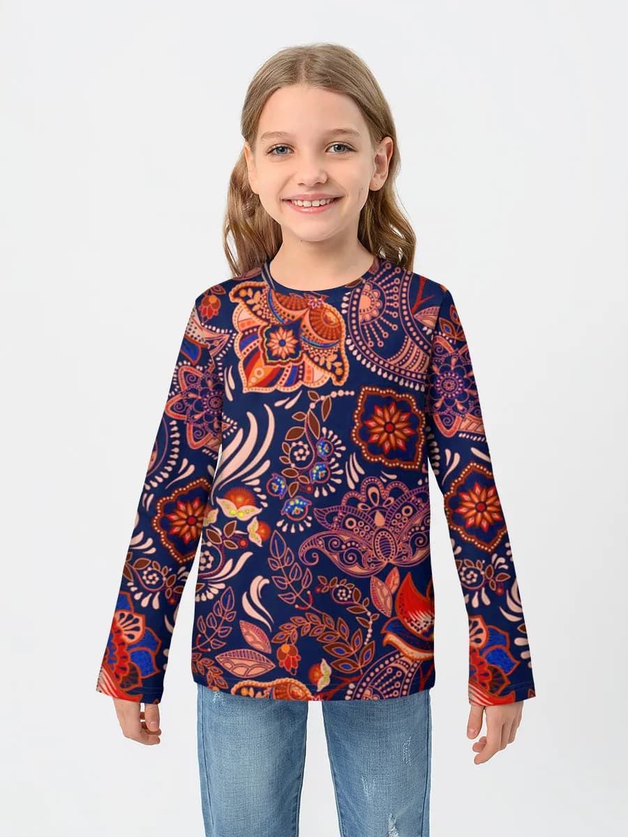 T-shirt manches longues coton fille