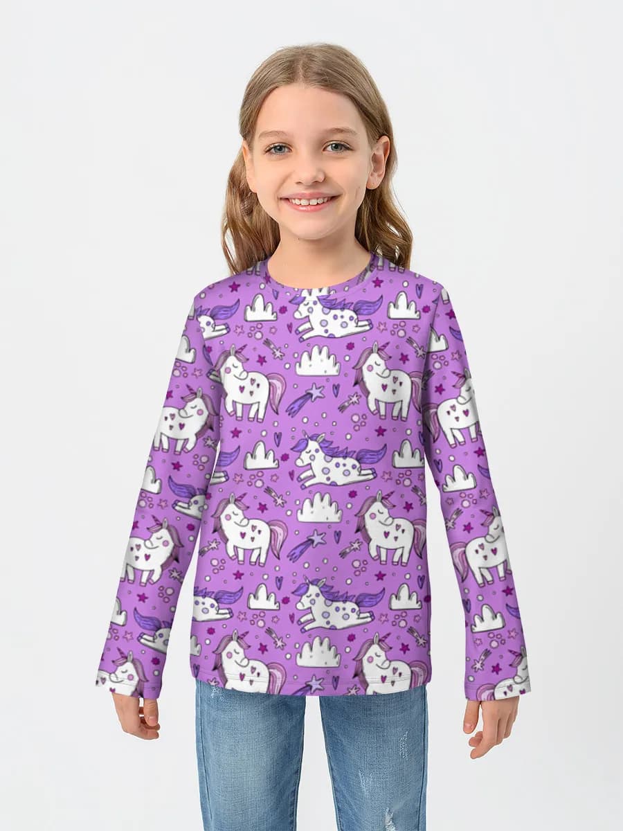 Baumwoll-Langarmshirt Mädchen