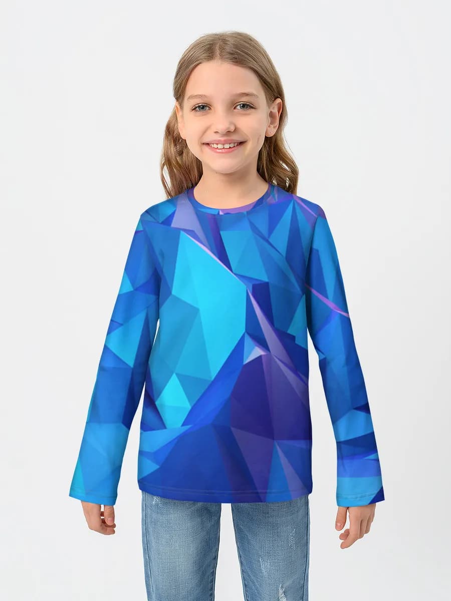 Girls' cotton long sleeve shirt