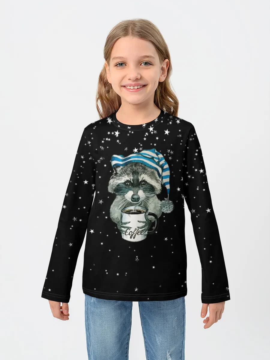 Girls' cotton long sleeve shirt