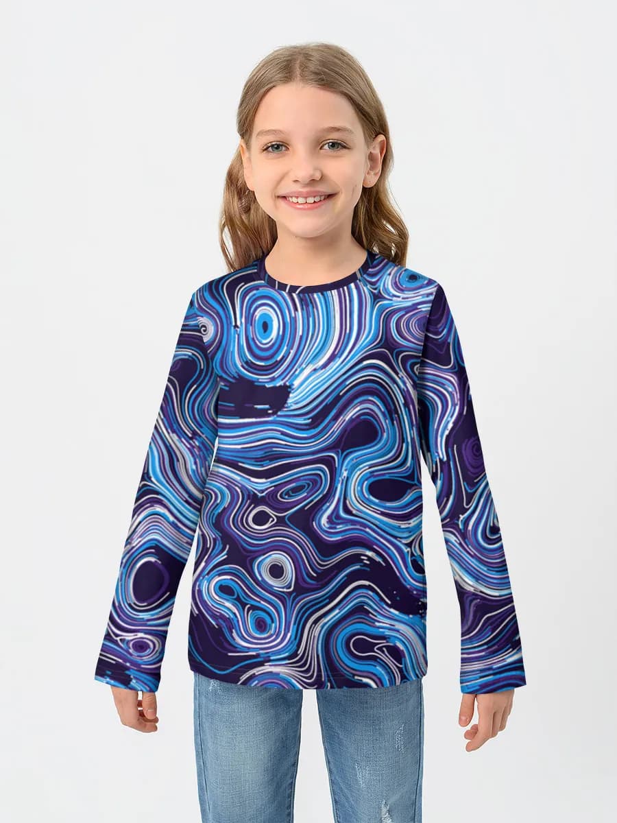 Girls' cotton long sleeve shirt