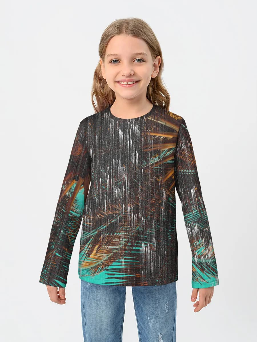 Girls' cotton long sleeve shirt