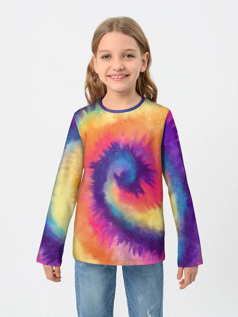 Girls' cotton long sleeve shirt