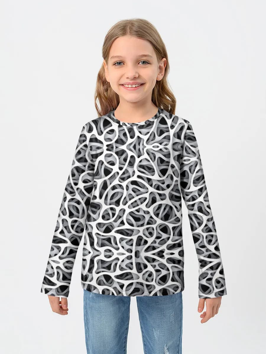 Girls' cotton long sleeve shirt