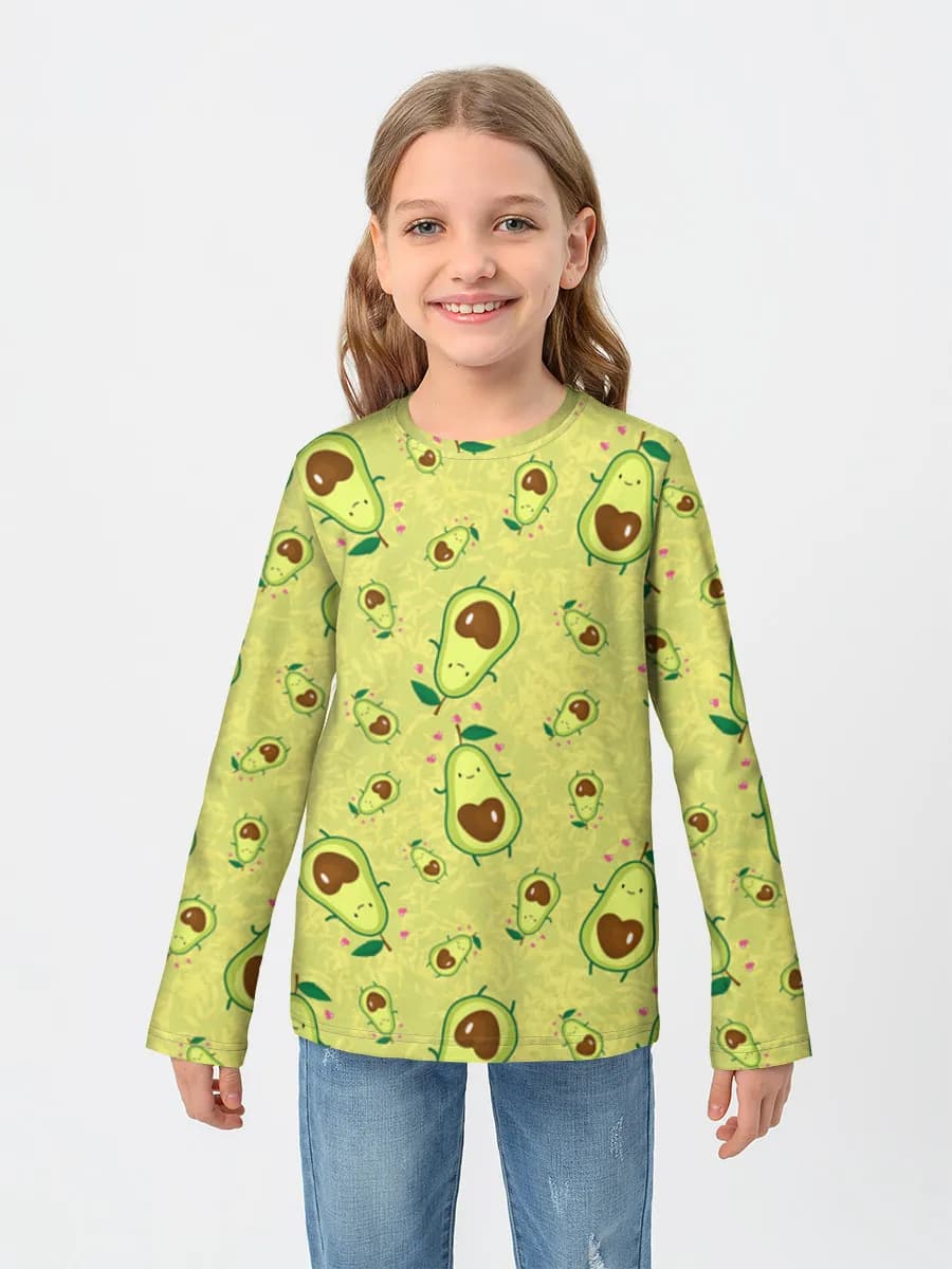 Girls' cotton long sleeve shirt