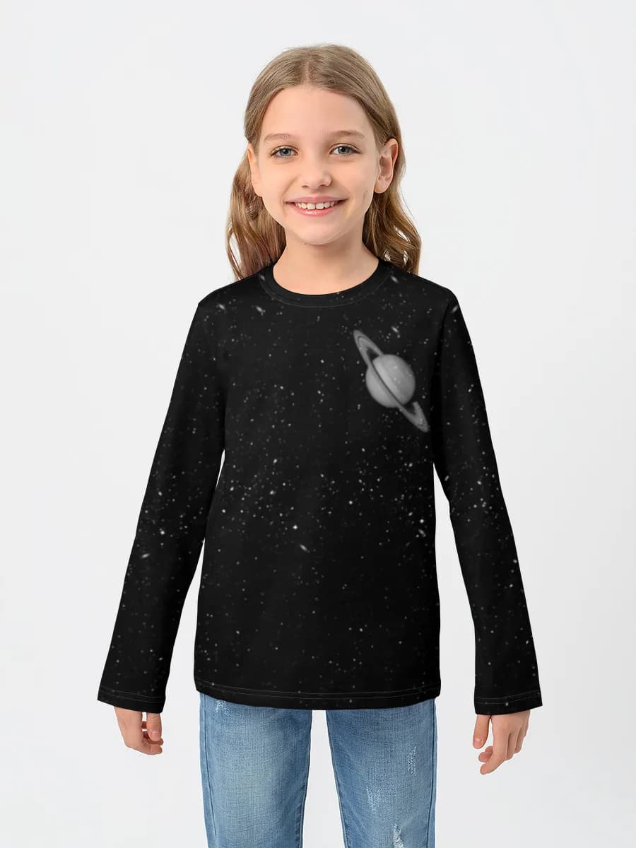 Girls' cotton long sleeve shirt