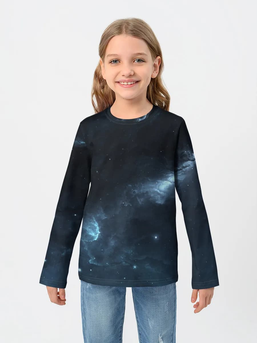 Girls' cotton long sleeve shirt