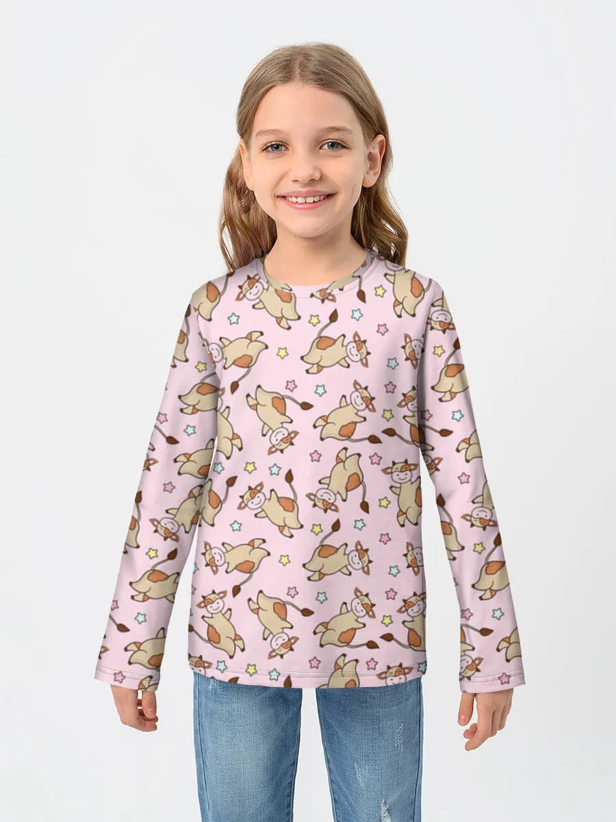 Girls' cotton long sleeve shirt