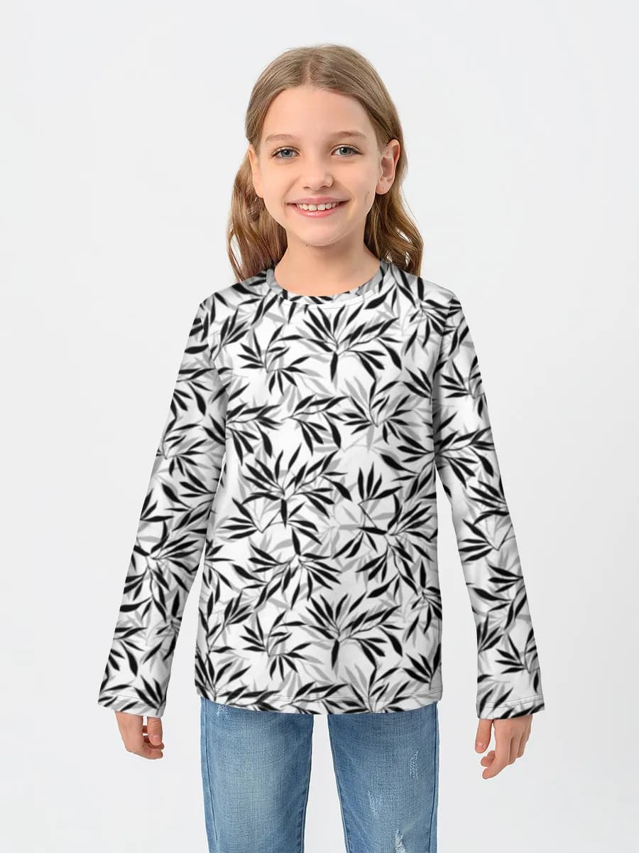 Girls' cotton long sleeve shirt