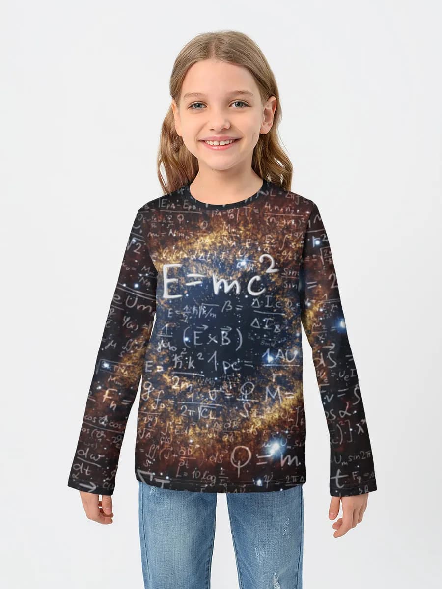 Girls' cotton long sleeve shirt