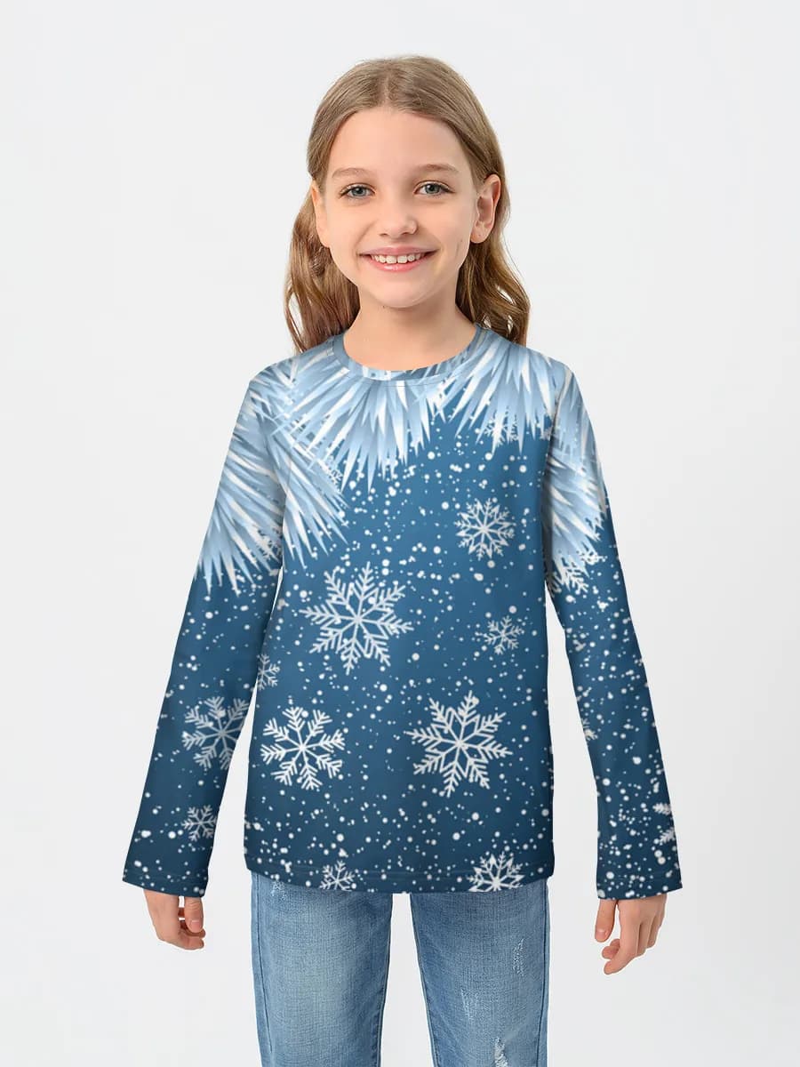 Girls' cotton long sleeve shirt