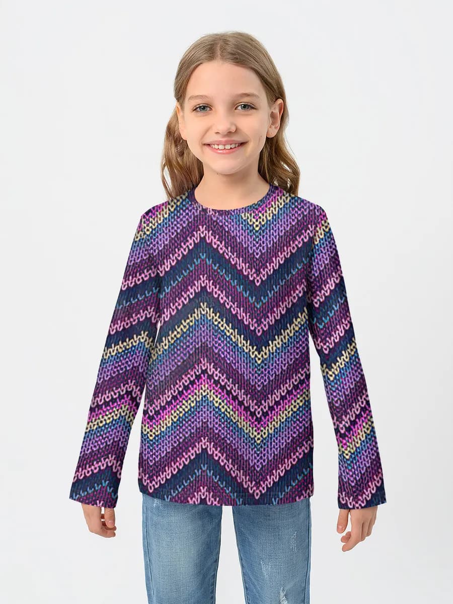 Camiseta Manga Larga de Algodón Niña