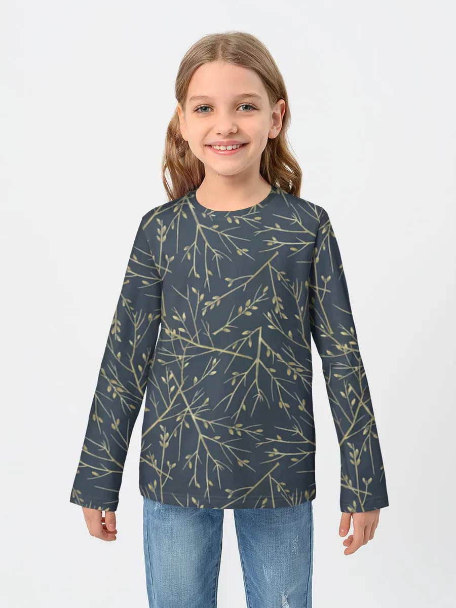 Camiseta Manga Larga de Algodón Niña