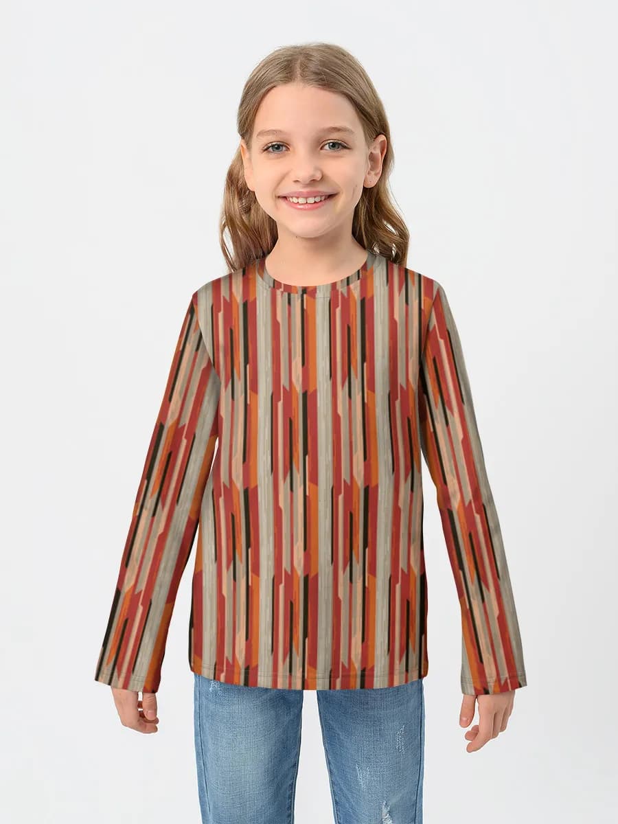 Girls' cotton long sleeve shirt