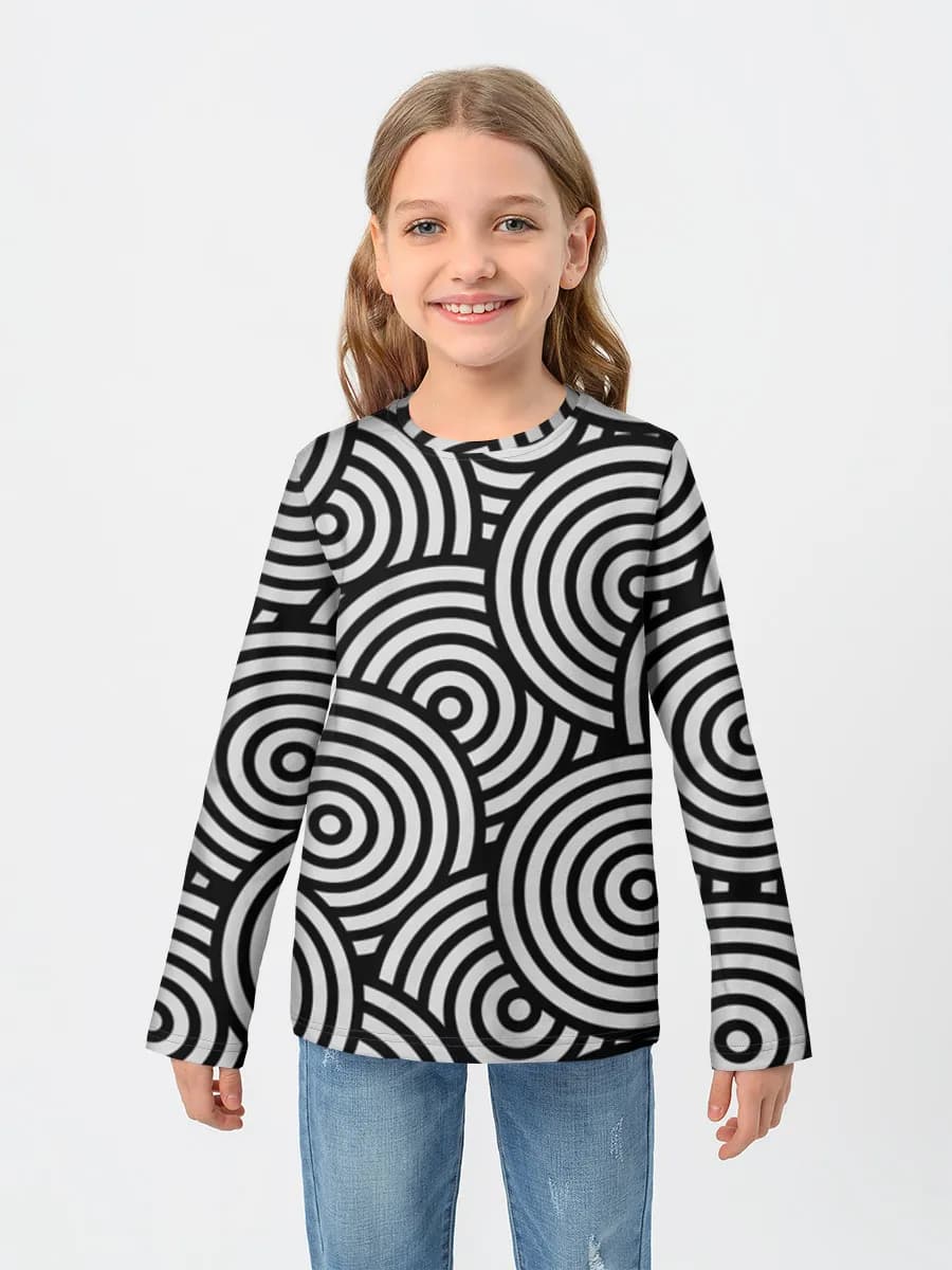 Girls' cotton long sleeve shirt