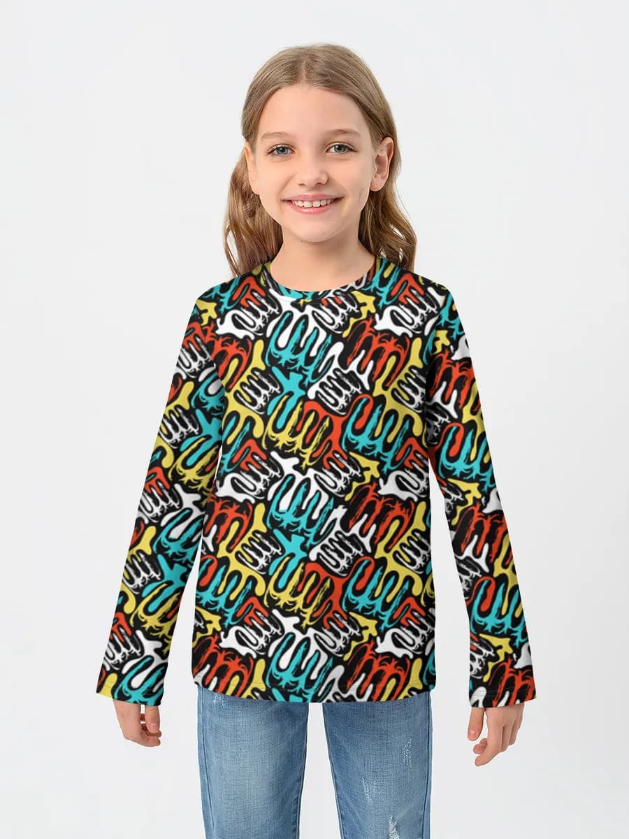 Baumwoll-Langarmshirt Mädchen