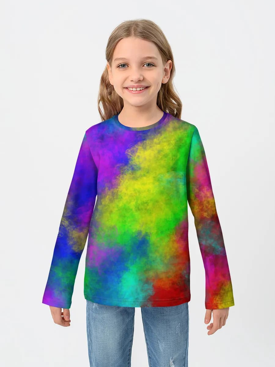 Girls' cotton long sleeve shirt