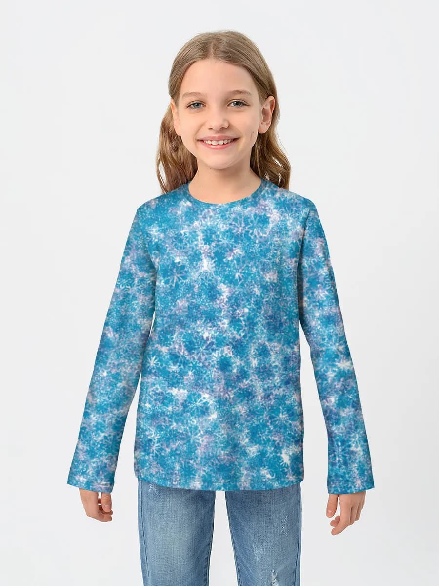 Girls' cotton long sleeve shirt