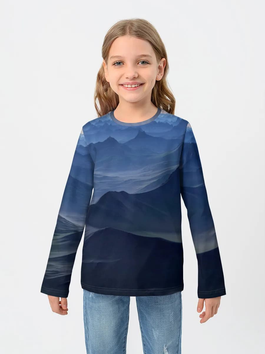 Girls' cotton long sleeve shirt