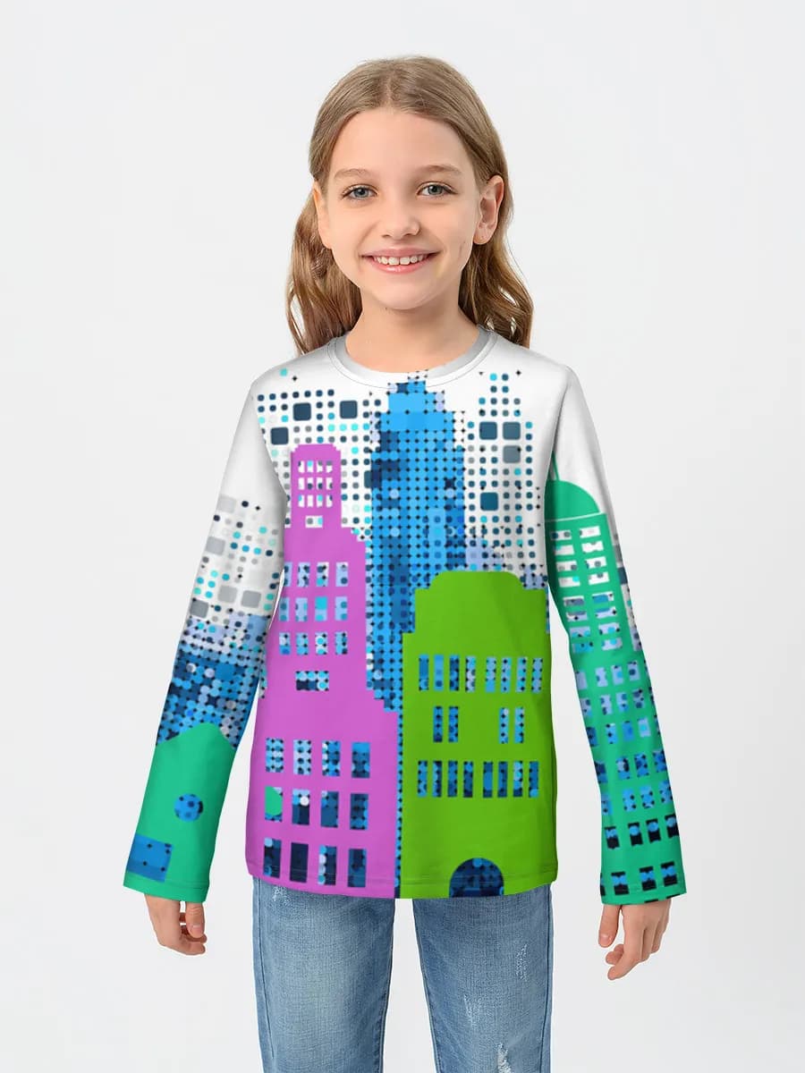 T-shirt manches longues coton fille
