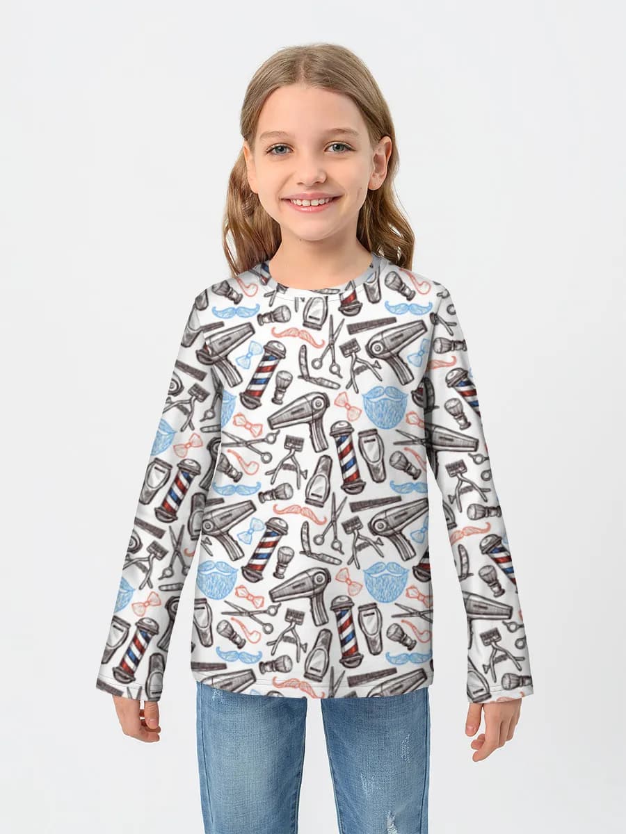 Girls' cotton long sleeve shirt