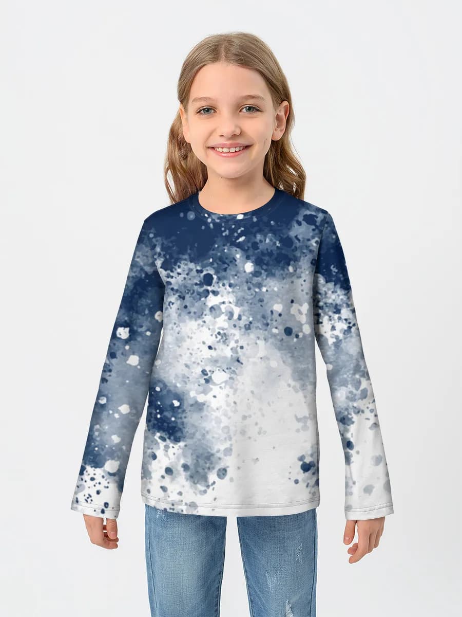 Girls' cotton long sleeve shirt