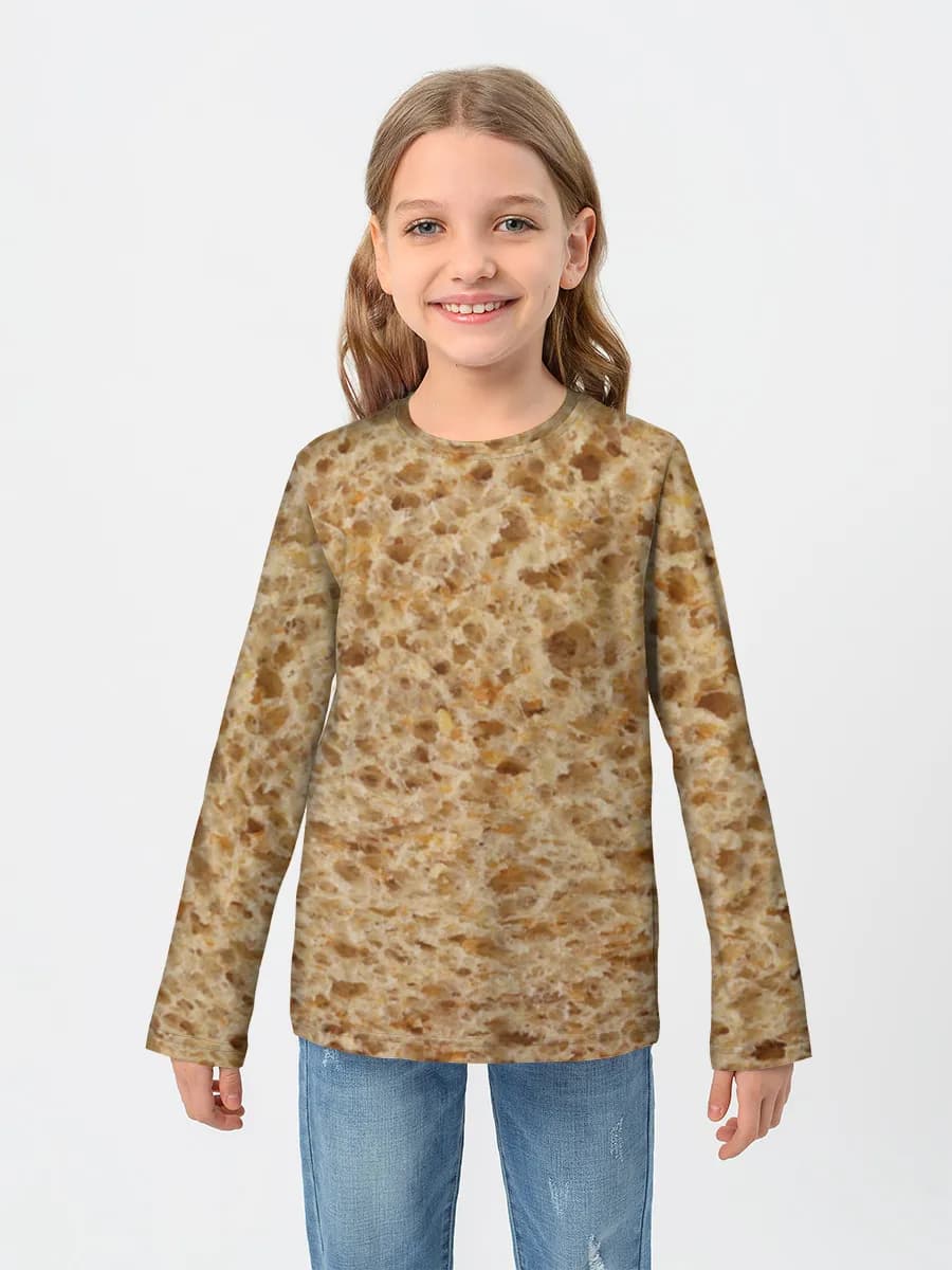 Girls' cotton long sleeve shirt