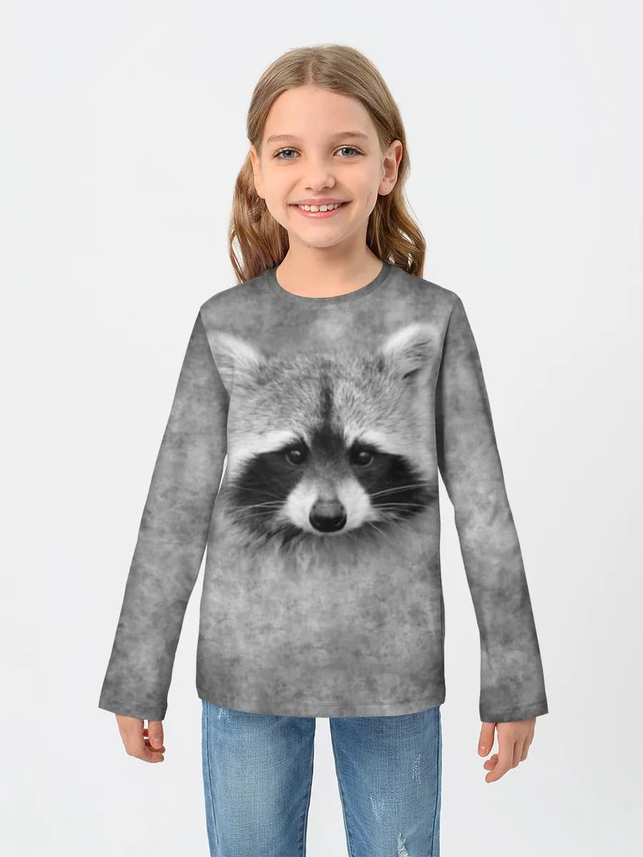 Girls' cotton long sleeve shirt