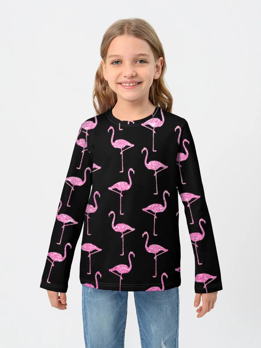 Girls' cotton long sleeve shirt