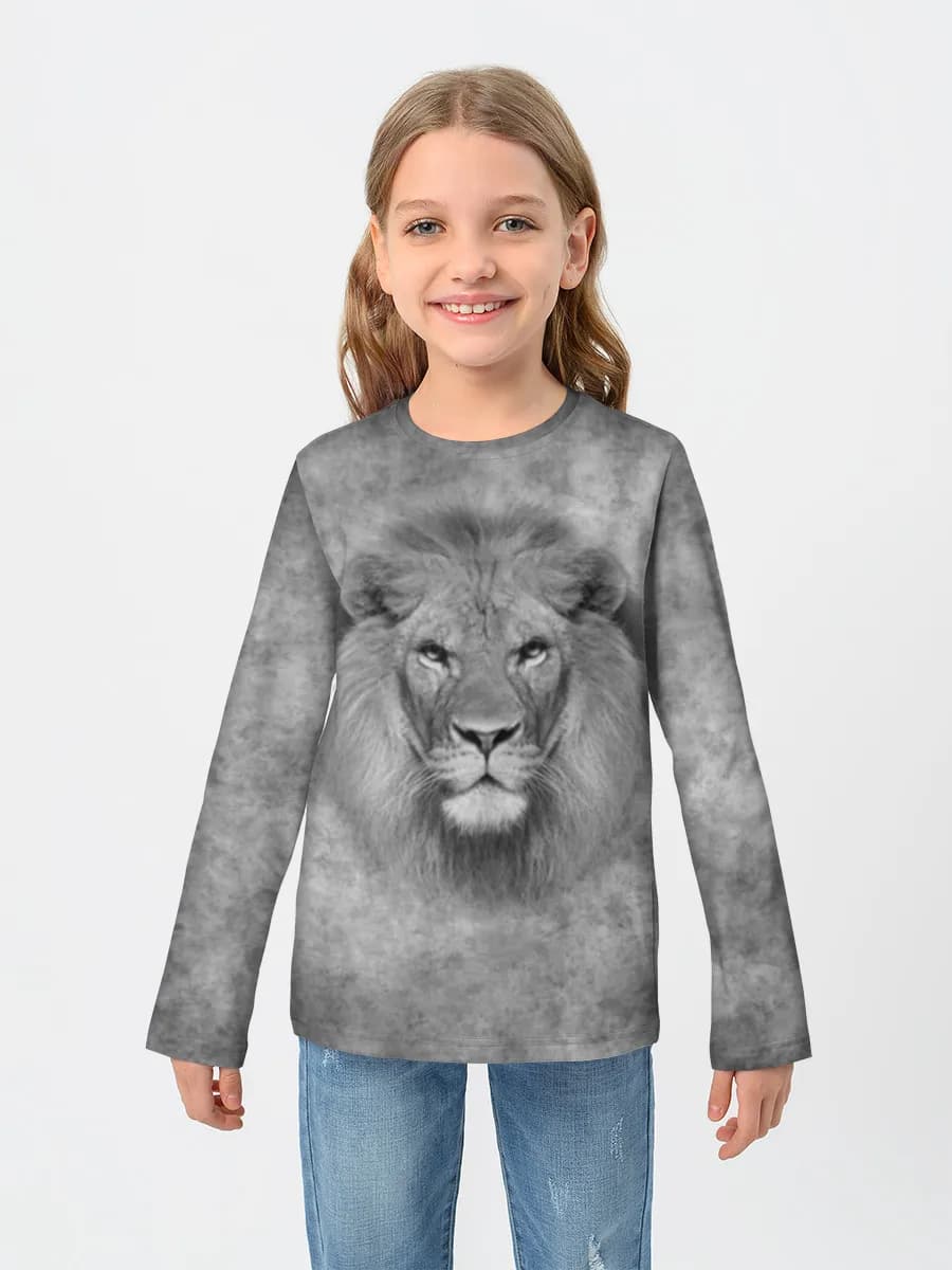 Girls' cotton long sleeve shirt
