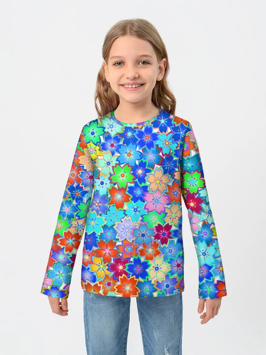 T-shirt manches longues coton fille
