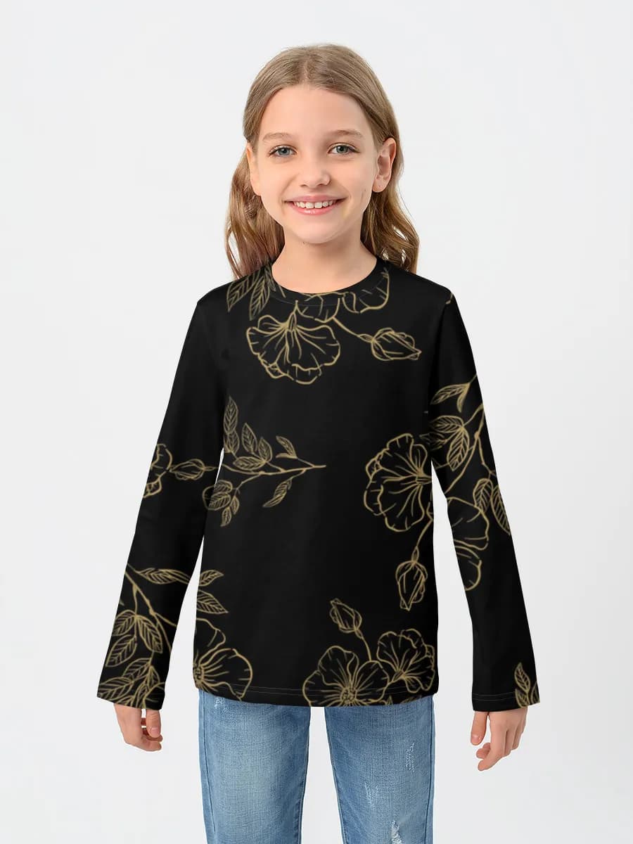 Baumwoll-Langarmshirt Mädchen