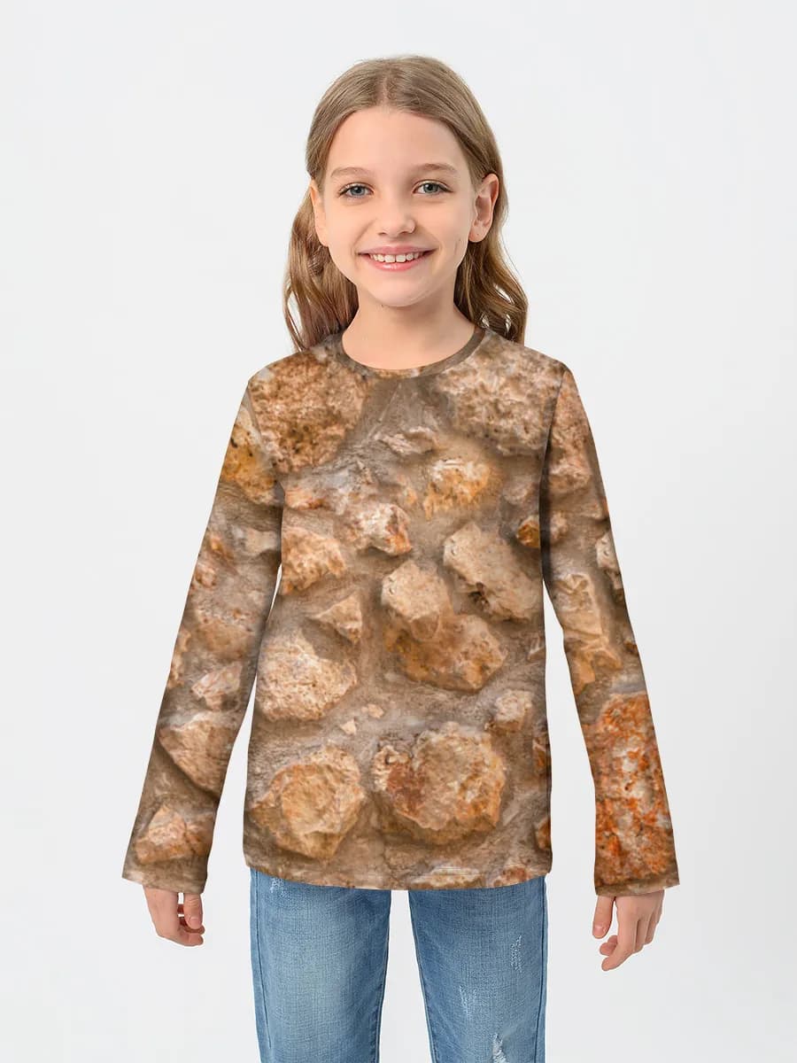 Baumwoll-Langarmshirt Mädchen