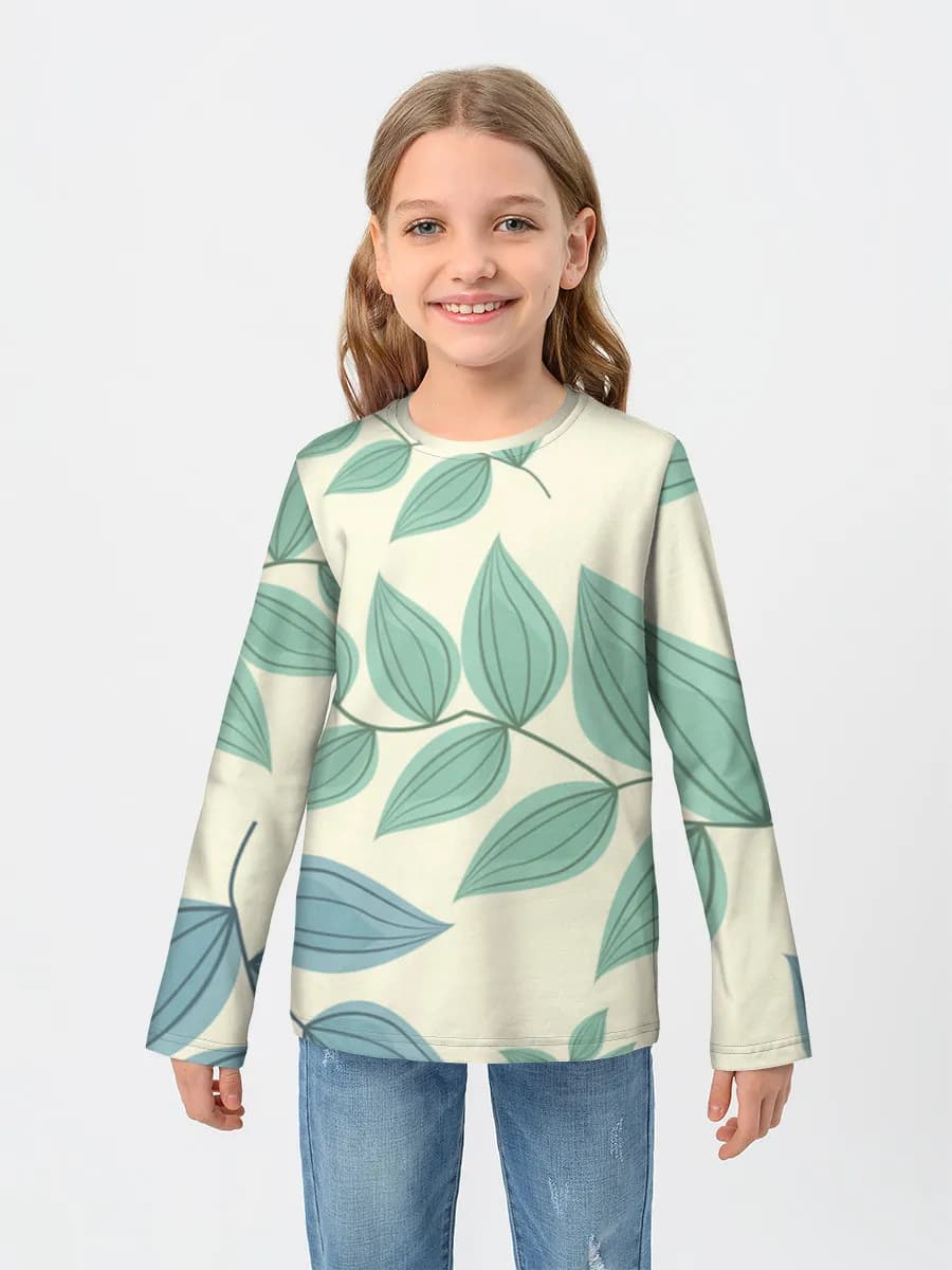 Camiseta Manga Larga de Algodón Niña